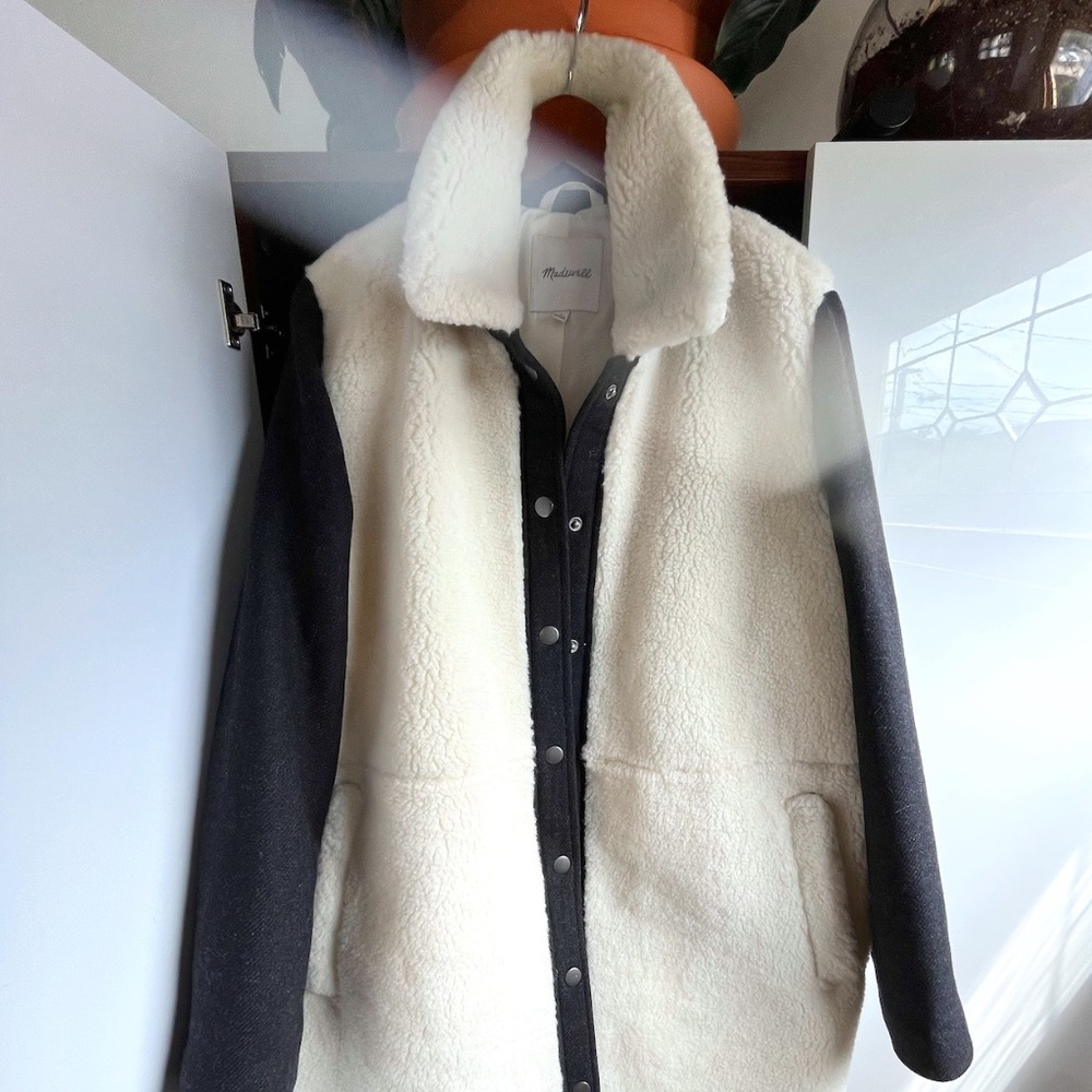 Madewell Sherpa Mcclancy Coat - Never Worn